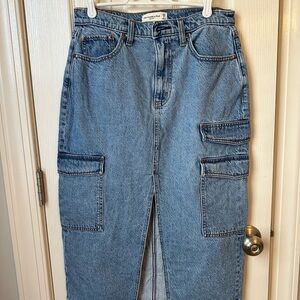 Abercrombie & Fitch Blue Denim Skirt